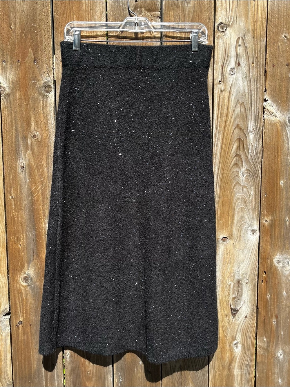 Loft Whimsical Witchcore Black Sequins Maxi Skirt Accepting Offers!